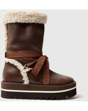 Stella McCartney Vegan Plush-lined Snow Boots - Brown