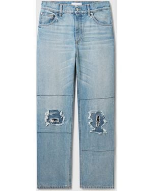 Stella McCartney Distressed Patch Straight Jeans - Blue