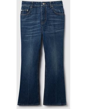 Stella McCartney Cropped Kick Jeans - Blue
