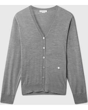 Stella McCartney Lightweight Wool Knit Cardigan - Grey