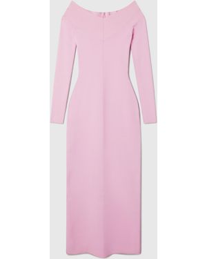 Stella McCartney Compact Knit Long Sleeve Dress - Pink