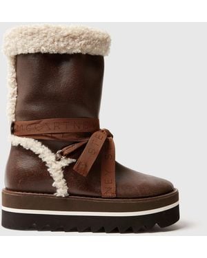 Stella McCartney Vegan Plush-lined Snow Boots - Brown