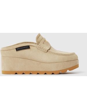 Stella McCartney Sneak-elyse Platform Loafer Slippers - White