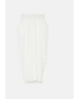 Stella McCartney Pleated Mid-rise Maxi Skirt - White