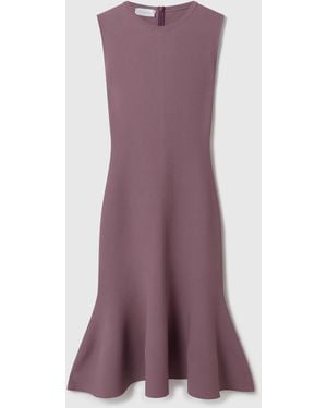 Stella McCartney Compact Knit Peplum Dress - Purple