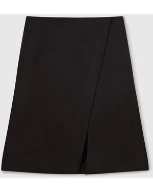 Stella McCartney Tailored Satin Midi Skirt - Black