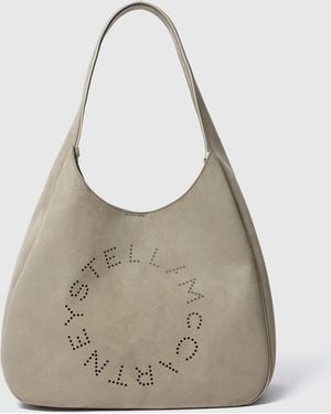 Stella McCartney Logo Slouchy Large Hobo Bag - Natural