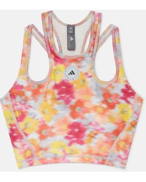 Stella McCartney Truepurpose High-Shine Training Crop Top, Active/Real/Clear Onix - Pink