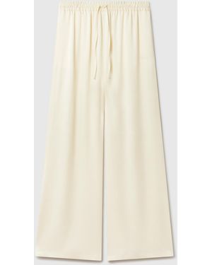 Stella McCartney Oversized Drawstring Satin Trousers - Natural