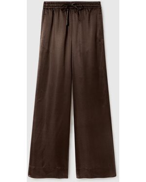 Stella McCartney Star Silk Jacquard Trousers - Brown