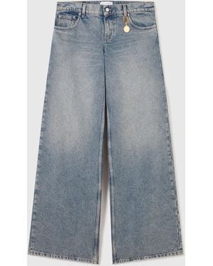 Stella McCartney Vintage Wash Wide-Leg Jeans - Blue