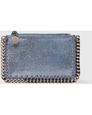 Stella McCartney Falabella Iridescent Zip Card Holder - Blue