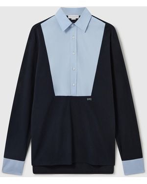 Stella McCartney Hybrid Polo Tailored Rugby Shirt - Blue