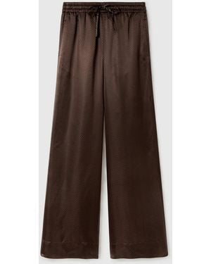 Stella McCartney Star Silk Jacquard Trousers - Brown