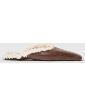 Stella McCartney Vegan Plush-lined Slippers - Brown
