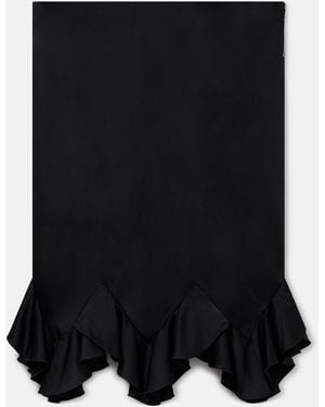 Stella McCartney Ruffled-hem Satin Midi Skirt - Black