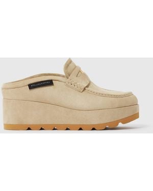 Stella McCartney Sneak-elyse Platform Loafer Slippers - White