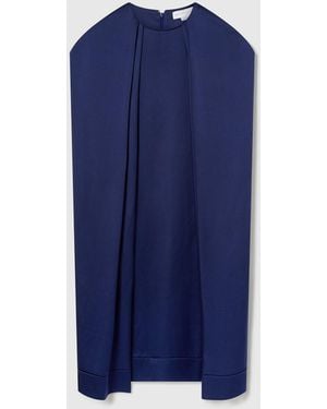 Stella McCartney Cape Satin Midi Dress - Blue
