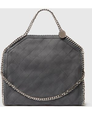 Stella McCartney Falabella Quilted Fold-over Tote Bag - Grey
