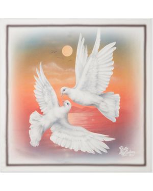 Stella McCartney Dove Print Square Scarf - Grey