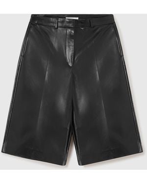 Stella McCartney Wide-Leg Vegan Bermuda Shorts - Black