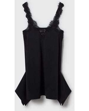Stella McCartney Lace Trim Jersey Dress - Black