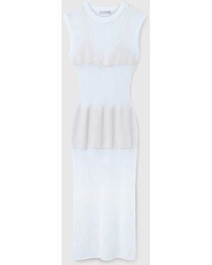 Stella McCartney Sheer Crochet Midi Dress - White