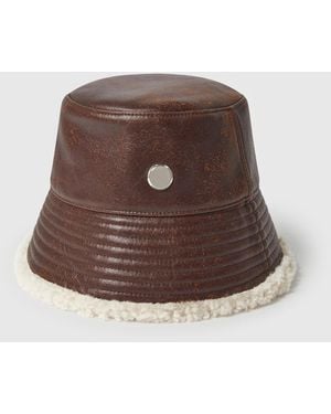 Stella McCartney Logo Plush-lined Bucket Hat - Brown