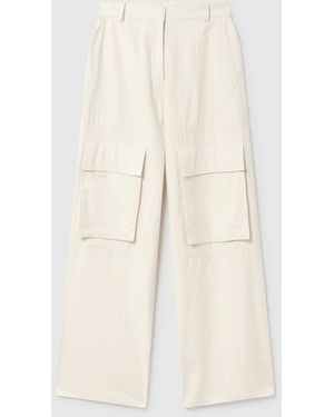 Stella McCartney Washed Cotton Cargo Trousers - Natural