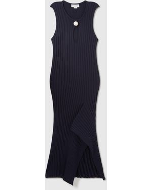 Stella McCartney Cotton Ribbed Dress - Blue
