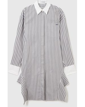 Stella McCartney Long-sleeve Pinstripe Shirt Dress - Grey