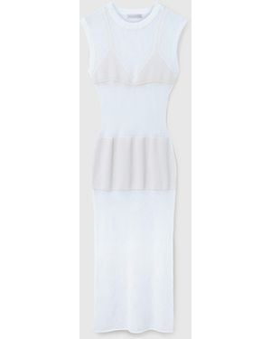 Stella McCartney Sheer Crochet Midi Dress - White