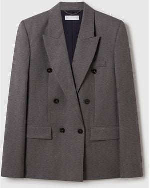 Stella McCartney Double-breasted Flannel Blazer - Grey