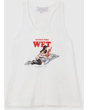 Stella McCartney Jeff Koons Slippery When Wet Tank - White