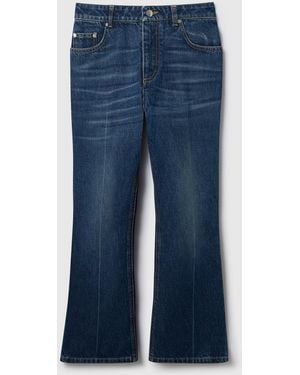 Stella McCartney Cropped Kick Jeans - Blue