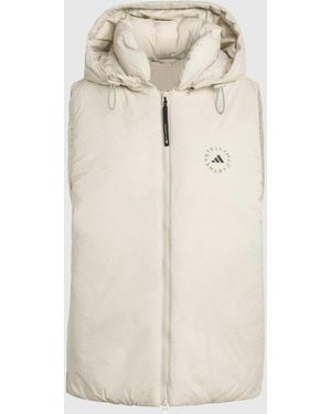 Stella McCartney Truenature Padded Hooded Vest - Natural