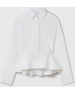 Stella McCartney Poplin Peplum Shirt - White