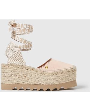 Stella McCartney Gaia 85 Wedge Espadrilles - Natural