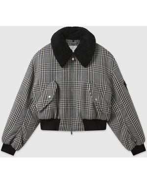 Stella McCartney Plush-trimmed Bomber Jacket - Black