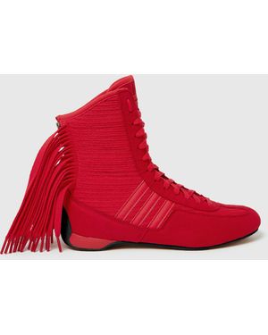 Stella McCartney Rasant Fringe High-Top Trainers - Red