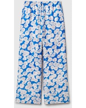 Stella McCartney Daisy Print Oversized Trousers - Blue