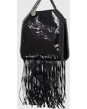 Stella McCartney Limited-edition Falabella Sequin Fringe Tiny Tote Bag - Black