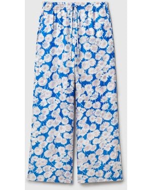 Stella McCartney Daisy Print Oversized Trousers - Blue