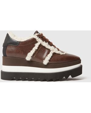Stella McCartney Vegan Plush-lined Sneak-elyse - Brown