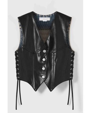Stella McCartney Cropped Tailored Vegan Waistcoat - Black