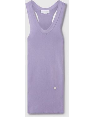 Stella McCartney Lightweight Wool Round Neck Top - Purple