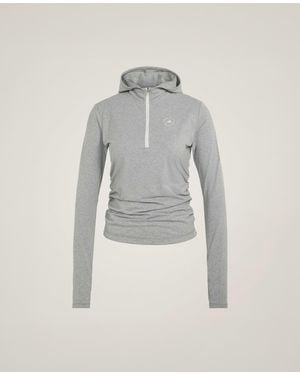 Stella McCartney Adidas By Studio Ruched Long Sleeve Top - Grey