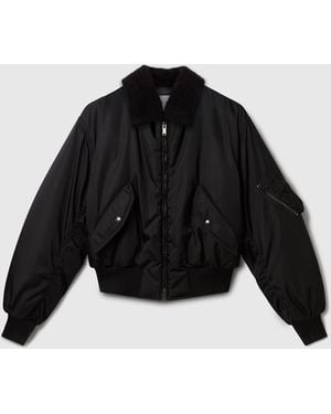 Stella McCartney Collared Bomber Jacket - Black