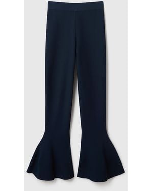 Stella McCartney Compact Knit Peplum Trousers - Blue