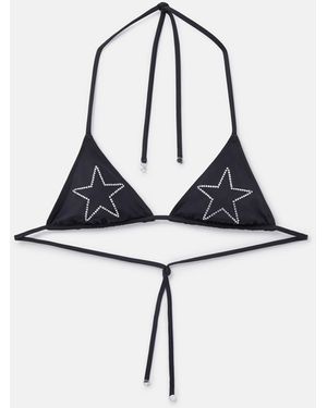 Stella McCartney Diamanté Star Triangle Bikini Top - White